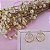 Brinco banhado a Ouro Aro Com Pedras Bijou Art - Imagem 2