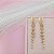 Brinco Banhado a Ouro Pendurado 3 Fileiras Com Pedras Bijou Art - Imagem 2