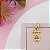 Pingente Banhado a Ouro 18K Menina Com Pedra Rosa Bijou Art - Imagem 1