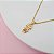 Pingente Banhado a Ouro 18K Menina Com Pedra Rosa Bijou Art - Imagem 4