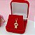 Pingente Banhado a Ouro 18K De Menina Com Pedras Bijou Art - Imagem 2