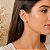Brinco Banhado a Ouro 18K Pérola Achatada 6mm Bijou Art - Imagem 2