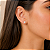 Brinco Banhado a Ouro 18K Pérola Achatada 6mm Bijou Art - Imagem 3