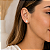 Brinco Feminino Banhado a Ouro 18K Meia Pérola 6mm Bijou Art - Imagem 3