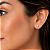 Brinco Feminino Banhado a Ouro 18K Meia Pérola 4mm Bijou Art - Imagem 3