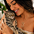 Pingente Banhado a Ouro 18K Gato Com Pedras Bijou Art - Imagem 1