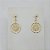 Brinco Redondo Banhado a Ouro 18K Pendurado Bijou Art - Imagem 4