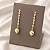 Brinco Feminino Banhado a Ouro Pendurado Com Bola Bijou Art - Imagem 5