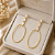 Brinco Banhado a Ouro 18K Pendurado Aro e Pedras Bijou Art - Imagem 1