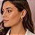 Brinco Redondo Pendurado Base Lisa Banhado a Ouro Bijou Art - Imagem 2