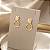 Brinco Redondo Pendurado Base Lisa Banhado a Ouro Bijou Art - Imagem 1