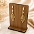 Brinco Feminino Banhado a Ouro 18K Pendurado De Folha Bijou Art - Imagem 1