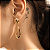 Brinco Gota Grande Vazada Banhada a Ouro 18k Bijou Art - Imagem 3