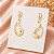 Brinco Gota Grande Vazada Banhada a Ouro 18k Bijou Art - Imagem 4