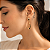 Brinco Gota Grande Vazada Banhada a Ouro 18k Bijou Art - Imagem 2