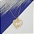 Pingente Feminino De Coração Banhado a Ouro 18K Com Zircônias Bijou Art - Imagem 1