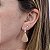 Brinco Feminino Elegante Banhado a Ouro 18K Pendurado Com Zircônia Bijou Art - Imagem 1
