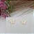 Brinco Banhado a Ouro Liso De Borboleta Bijou Art - Imagem 3