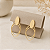 Brinco Feminino Banhado a Ouro Pendurado Com Aros Lisos Bijou Art - Imagem 1