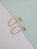 Brinco Feminino Banhado a Ouro Fixo Oval Bijou Art - Imagem 1