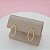 Brinco Feminino Banhado a Ouro Fixo Oval Bijou Art - Imagem 2