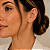 Brinco Feminino Banhado a Ouro Fixo Oval Bijou Art - Imagem 3
