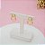 Brinco Feminino Banhado a Ouro Pendurado Com 2 Aros Bijou Art - Imagem 5