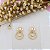 Brinco Feminino Banhado a Ouro Pendurado Com 2 Aros Bijou Art - Imagem 4