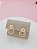 Brinco Feminino Banhado a Ouro Pendurado Com 2 Aros Bijou Art - Imagem 3