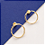 Brinco Feminino Banhado a Ouro Fixo 2 Aros Redondos Bijou Art - Imagem 6
