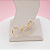 Brinco Feminino Banhado a Ouro Fixo 2 Aros Redondos Bijou Art - Imagem 4