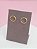 Brinco Feminino Banhado a Ouro Fixo 2 Aros Redondos Bijou Art - Imagem 3