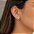 Brinco Feminino Banhado a Ouro Fixo De Flor Com Zircônia Bijou Art - Imagem 2