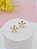 Brinco Feminino Banhado a Ouro Fixo De Flor Com Zircônia Bijou Art - Imagem 3