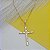 Pingente Banhado a Ouro Cruz Com Cristo Desenhado Bijou Art - Imagem 4
