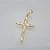 Pingente Banhado a Ouro Cruz Com Cristo Desenhado Bijou Art - Imagem 5