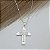 Pingente Banhado a Prata De Cruz Com Cristo Trabalhada Bijou Art - Imagem 5
