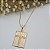 Pingente Banhado a Ouro Placa Com Cristo e Pai Nosso Bijou Art - Imagem 5