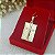 Pingente Banhado a Ouro Placa Com Cristo e Pai Nosso Bijou Art - Imagem 1