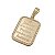 Pingente Banhado a Ouro Placa Escrita Lisa Bijou Art - Imagem 2