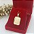 Pingente Banhado a Ouro Placa Escrita Lisa Bijou Art - Imagem 1