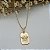 Pingente Banhado a Ouro Placa Com Pomba da Paz Bijou Art - Imagem 5