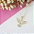 Pingente Banhado a Ouro Espirito Santo Com Pedras Bijou Art - Imagem 1