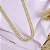 Corrente Banhada a Ouro Elo Curto 60 cm Bijou Art - Imagem 4
