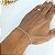 Pulseira Banhada a Ouro Masculina Elo 3x1 Bijou Art - Imagem 2
