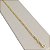 Pulseira Banhada a Ouro Masculina Elo 3x1 Bijou Art - Imagem 2