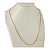 Corrente Banhada a Ouro 60 cm Masculina Elo Curto Bijou Art - Imagem 3