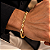 Pulseira Banhada a Ouro Elo Curto Masculina Bijou Art - Imagem 2