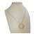 Pingente Banhado a Ouro De Mandala Sonhe Acredite Realize Com Pedras Bijou Art - Imagem 2