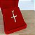 Pingente Banhado a Ouro De Cruz Fina Com Detalhes Bijou Art - Imagem 1